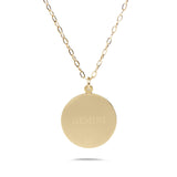 GEMINI - 14k Shiny Gold Plated with CZ Stones Zodiac Sign Necklace