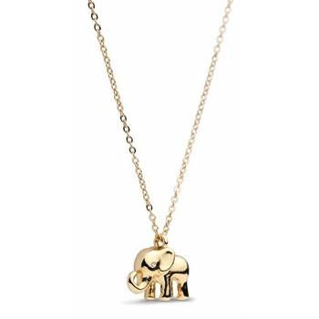 14K Shiny Gold Plated Elephant Necklace
