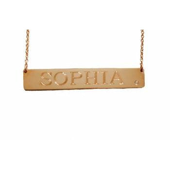 Bar Nameplate Necklace