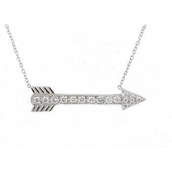 Pave Diamond Arrow Necklace