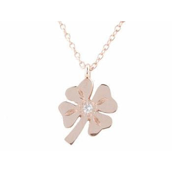 Four Leaf Clover and Diamond Necklace