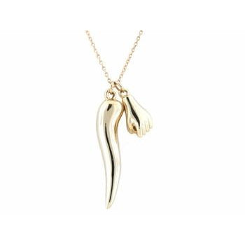 Horn and Fist Necklace