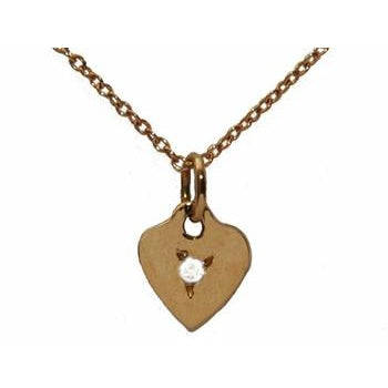 Heart with Center Stone Necklace