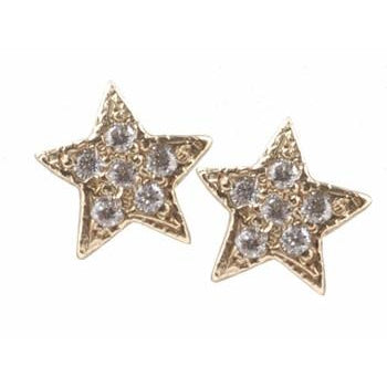 Pave Diamond Star Stud Earrings