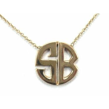 Gold Deco Initial Necklace