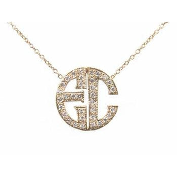 Pave Deco Initial Necklace