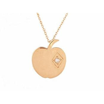 Medium Gold Apple Necklace