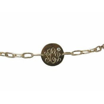 Personalized Monogrammed Disc Bracelet