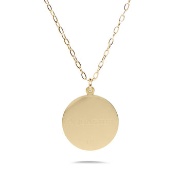 AQUARIUS - 14k Shiny Gold Plated with CZ Stones Zodiac Sign Necklace