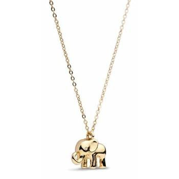 14K Shiny Gold Plated Elephant Necklace