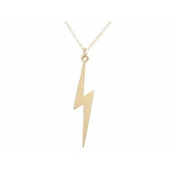 Rose Gold Plated Lightning Bolt Necklace – ELEVARE LDN