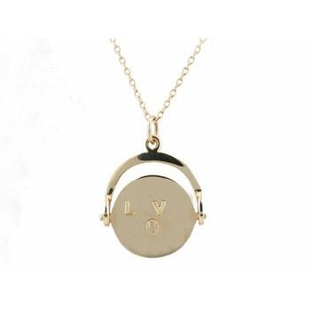 'I Love You' Gold Spinner Necklace