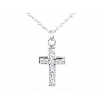 Pave Diamond Cross Necklace