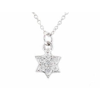 Pave Diamond Star of David Necklace