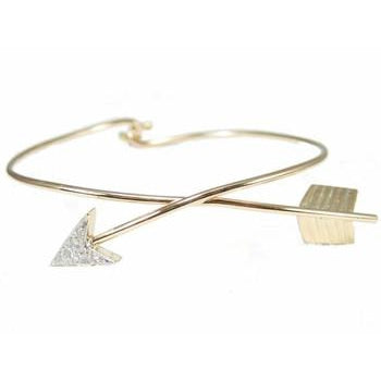 Pave Diamond Arrow Bangle Bracelet