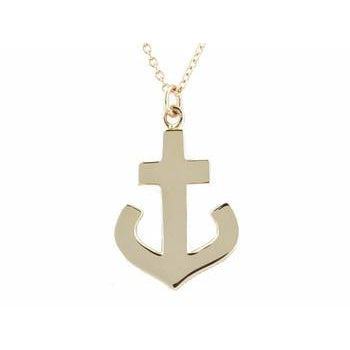 Large Gold Anchor Necklace