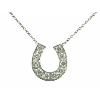Horse Shoe Diamond Pendant Necklace – Kingofjewelry.com
