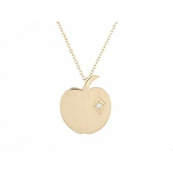 Large Gold Apple Necklace