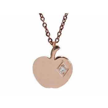 Small Gold Apple Necklace
