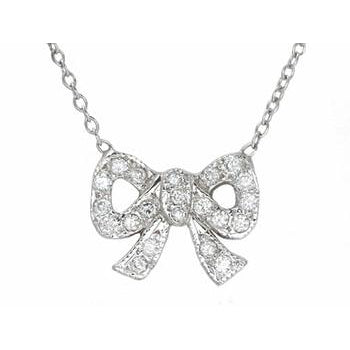 TUTELLA Bowtie 0.5CT Moissanite Jewelry Pendant Necklace Collarbone Ch –  Sifity Jewel