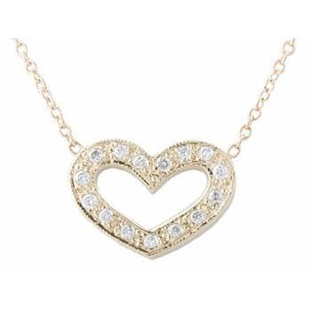 Pave Open Heart Necklace