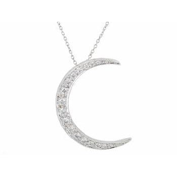 Big crescent sales moon necklace